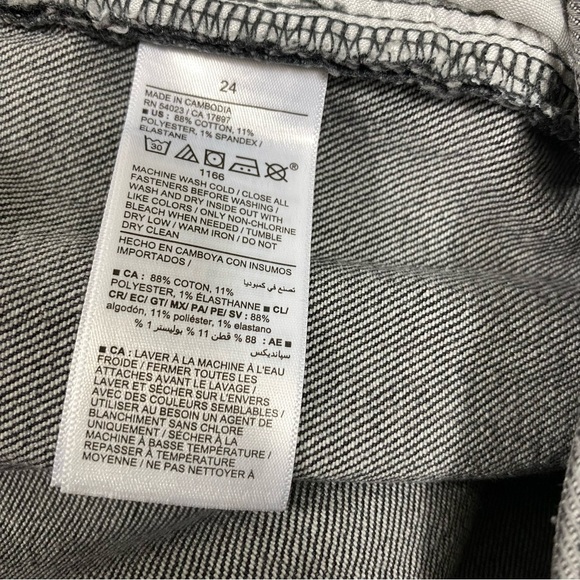 Old Navy Denim Womens Jeans Plus Size 24 High-Rise OG Straight Gray Faded Black - Picture 4 of 9